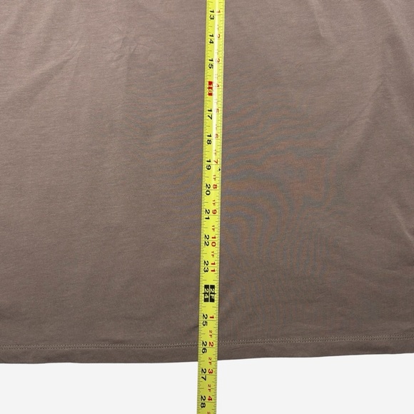 Athleta Outbound Pyrite Brown Mock Neck Sleeveless Cotton Tank Top 882327 3X - Picture 7 of 10